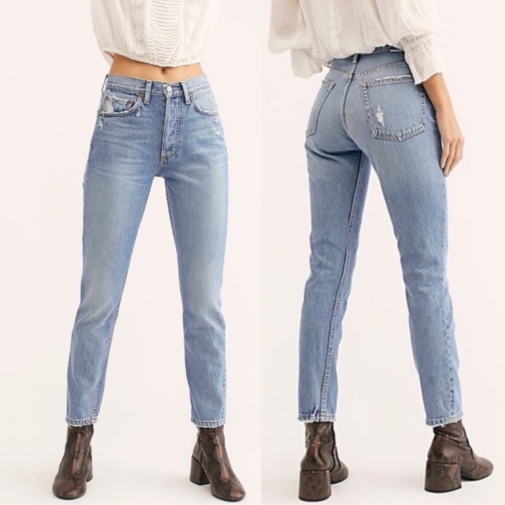 Boyish High-Rise Light Blue Straight Jeans